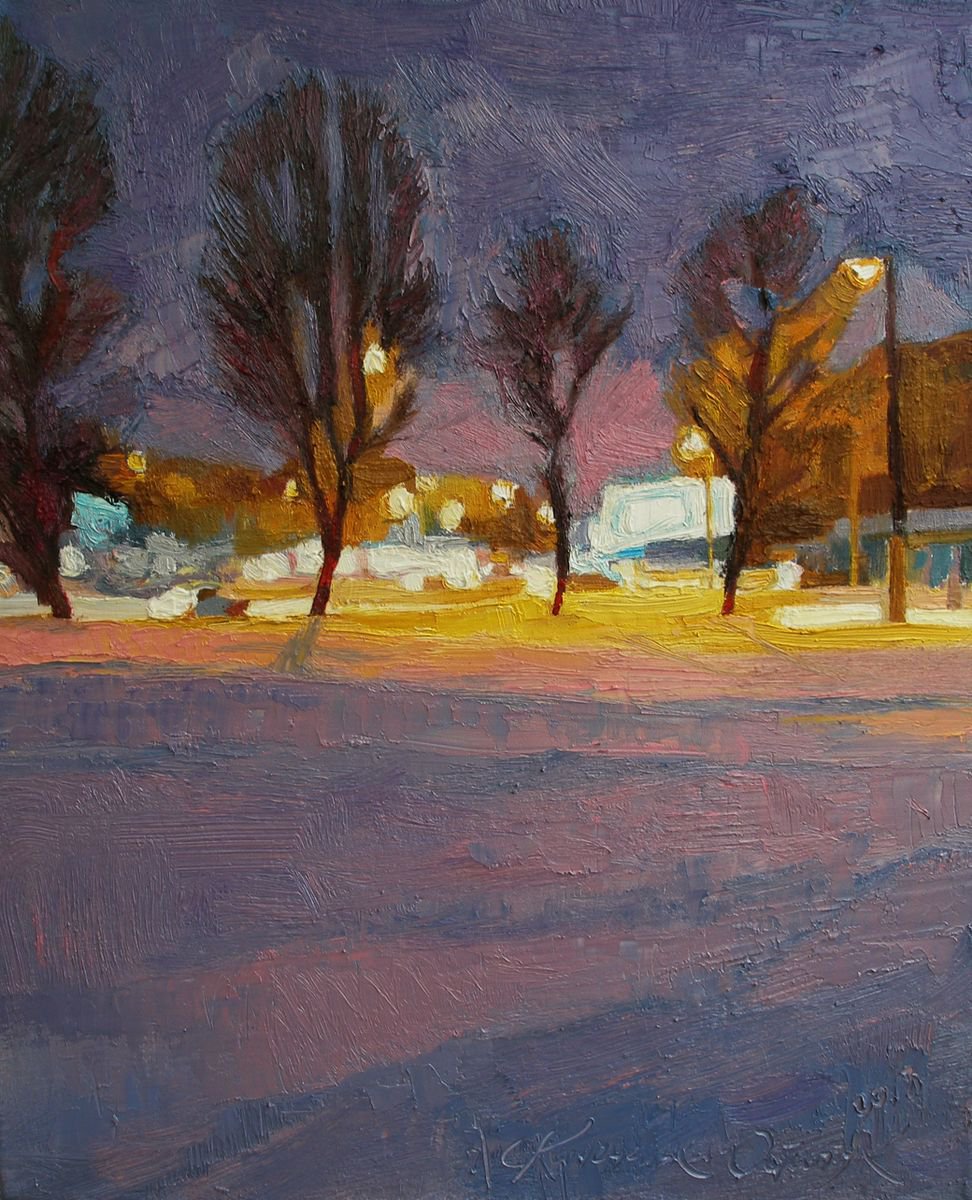 Violet evening by Olena Kamenetska-Ostapchuk