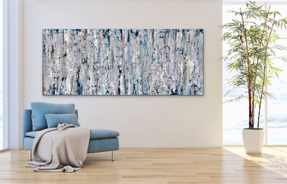 Long, Blue, & Neutral (82x36in)