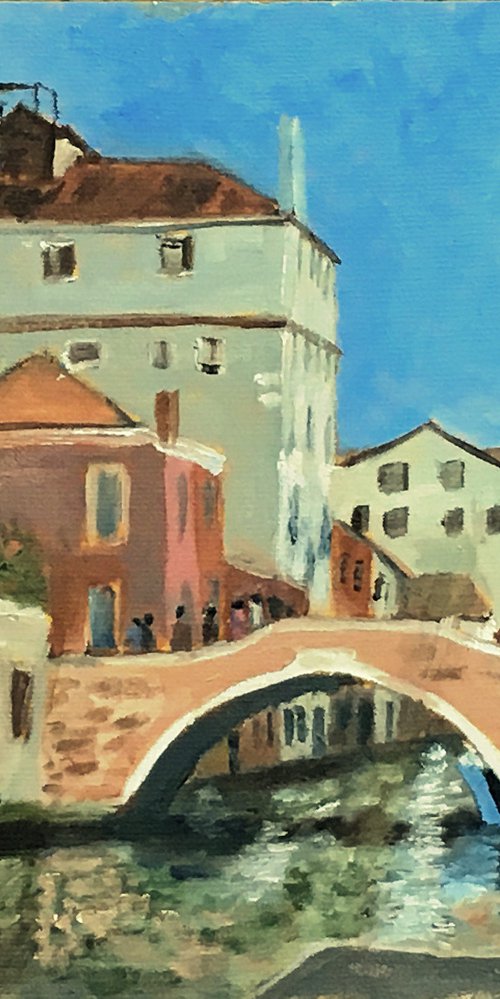 Campo San Giovanni, Venice an original oil painting by Julian Lovegrove Art