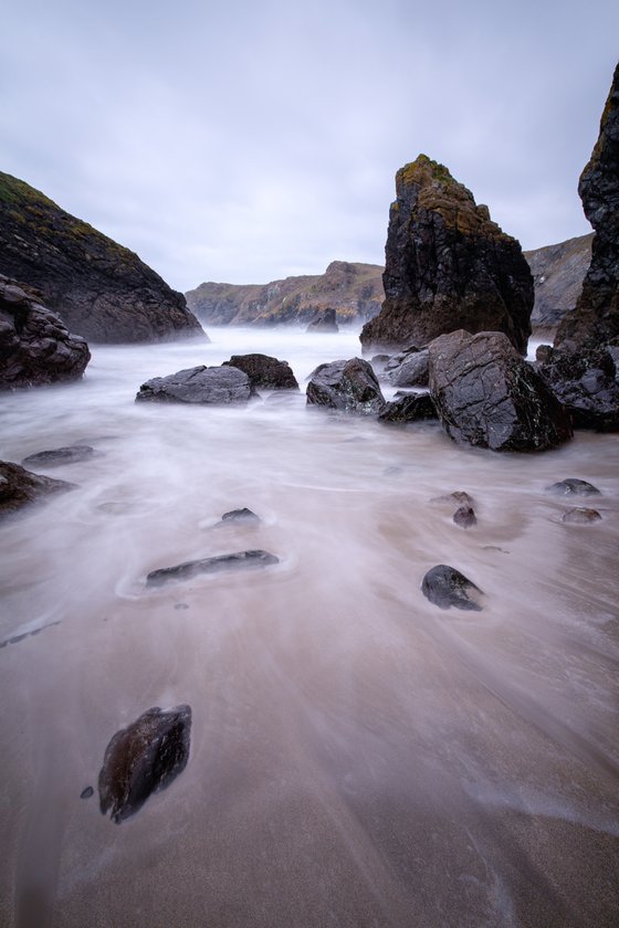 Kynance Cove slow exposure Cornwall England UK