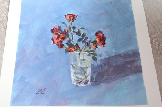 Small red roses
