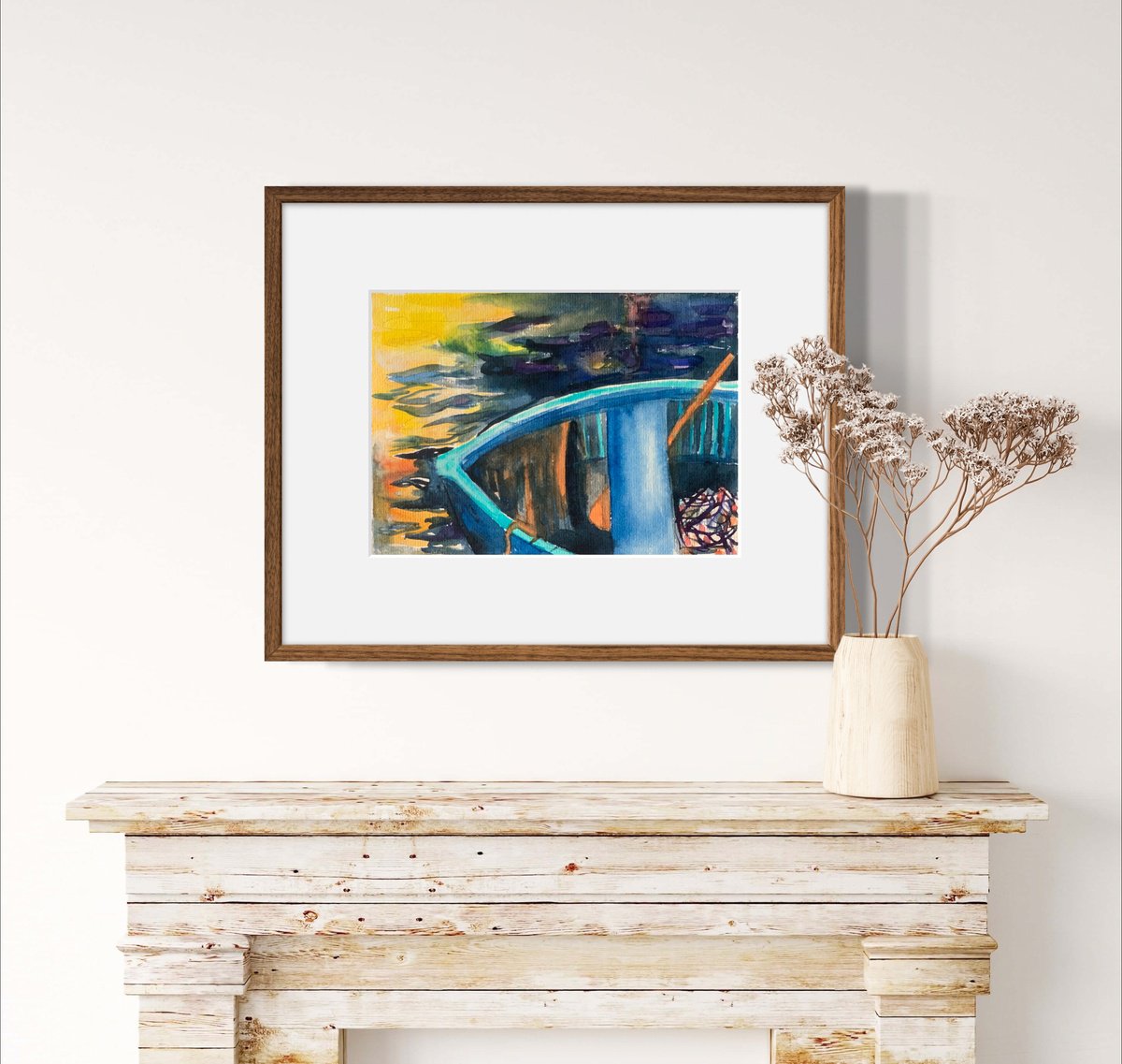 Impressionistic Landscape Watercolour By Olga Pascari, 8 X 6", Relax, Original Artwork