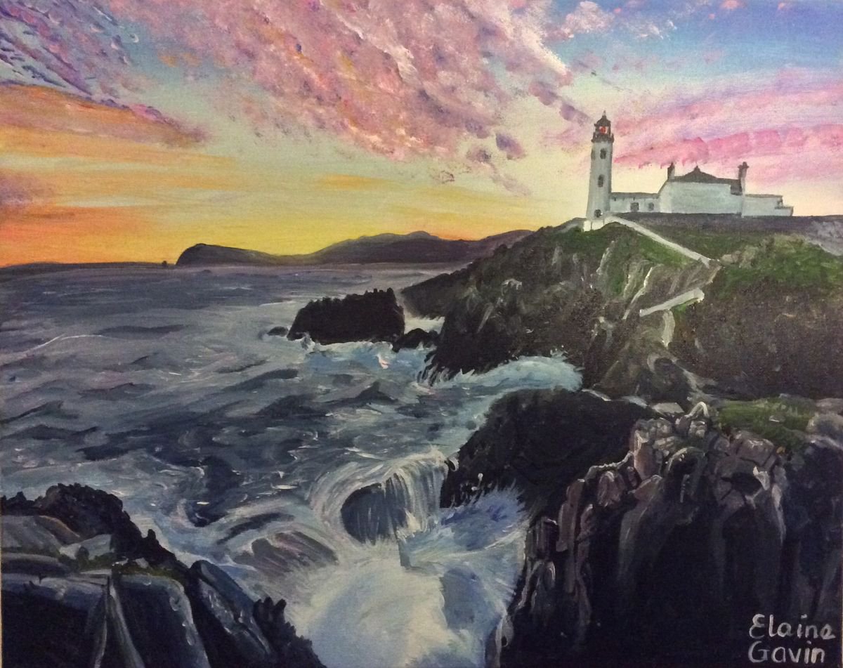 Lighthouse sunset by Elaine Gavin