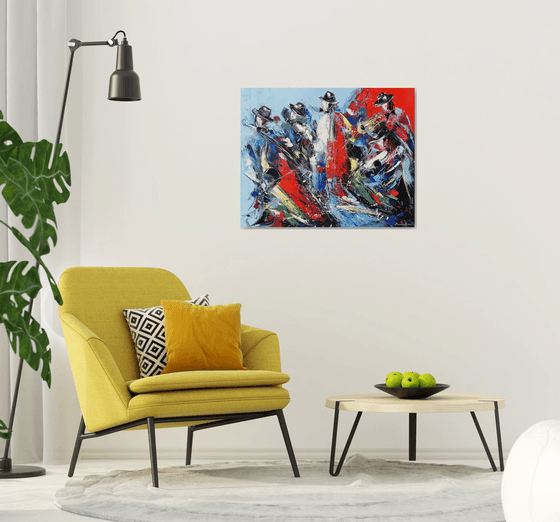 Jazz Band on Canvas