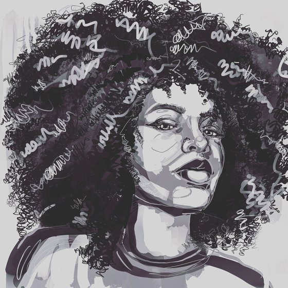 Afro girl portrait