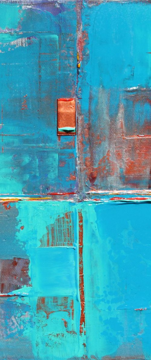 Small Exploring Copper Abstract II by Robert Lynn