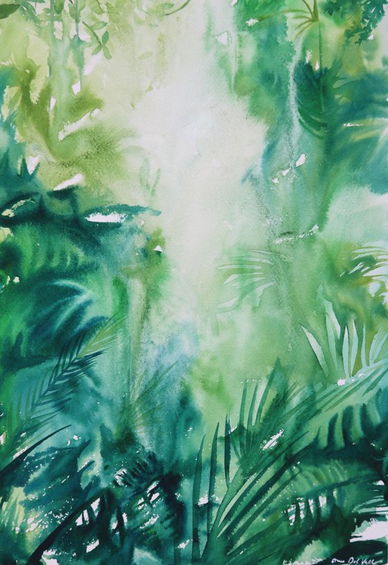 Tropical watercolour painting "Tatin"