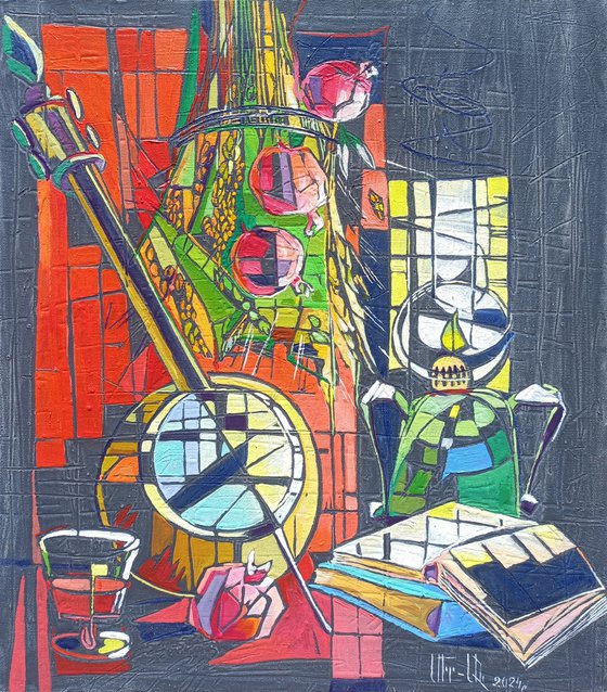Still life with Armenian instrument