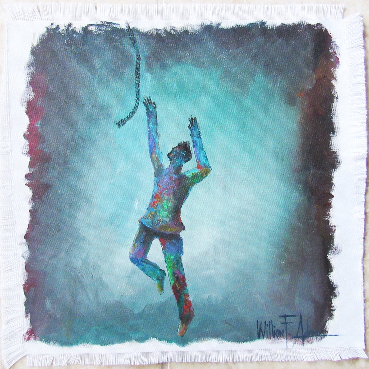 At the End of Your Rope ... LET GO! (version #2- male) by William F. Adams