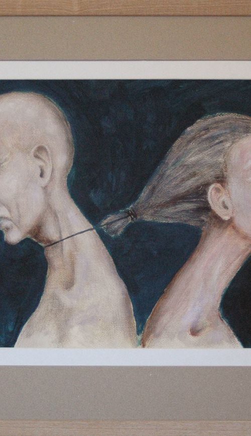 "Tension". Original oil painting on paper. by Rumen Spasov