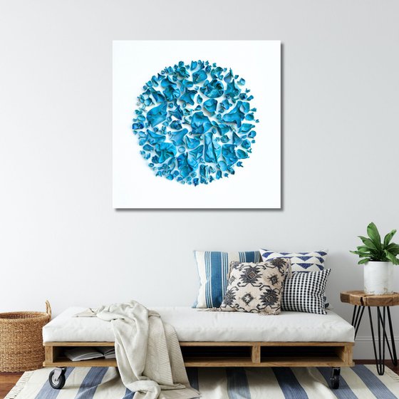 Connection, blue #28 (36"x36")