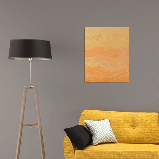 Apricot Swirl - Colorful Modern Abstract