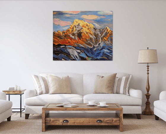 HIMALAYAS. ANNAPURNA MOUNTAIN - Mountainscape - Mountain Landscape gift for him 100x120