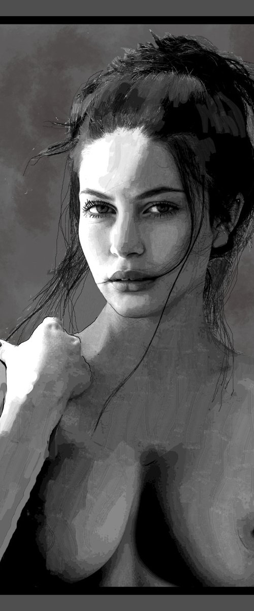 ITALINA BEAUTY #2.. INK  29"x39" by Joe McHarg
