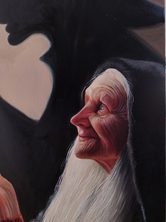 Snow White tries the apple!