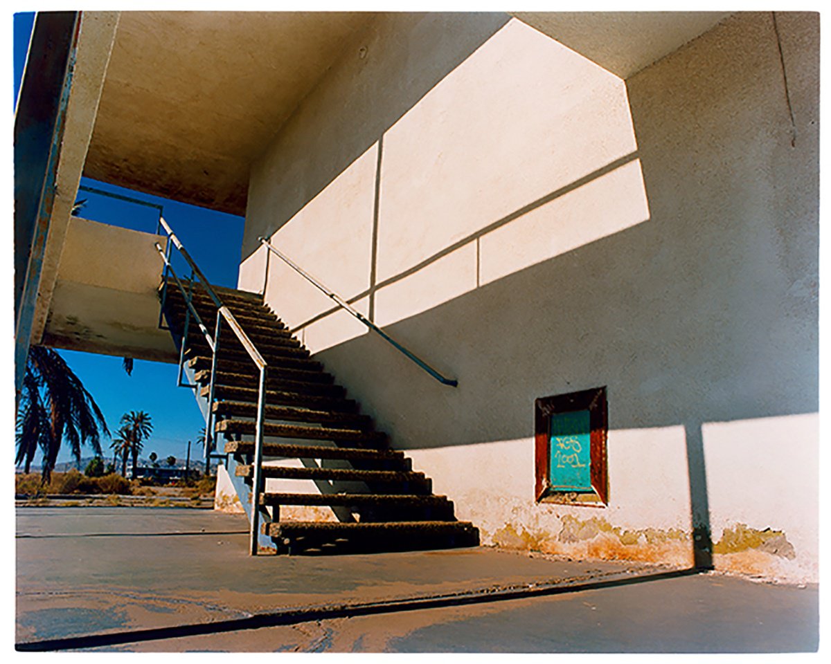Typographic Cityscapes Photograph By Richard Heeps, 28 X 24", North Shore Motel Steps, Salton Sea, California, 2003, Artfinder