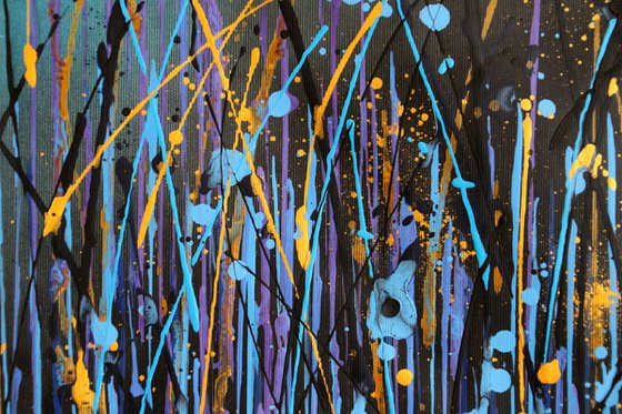 "Technicolor Dream" # 21- Extra large original abstract floral painting