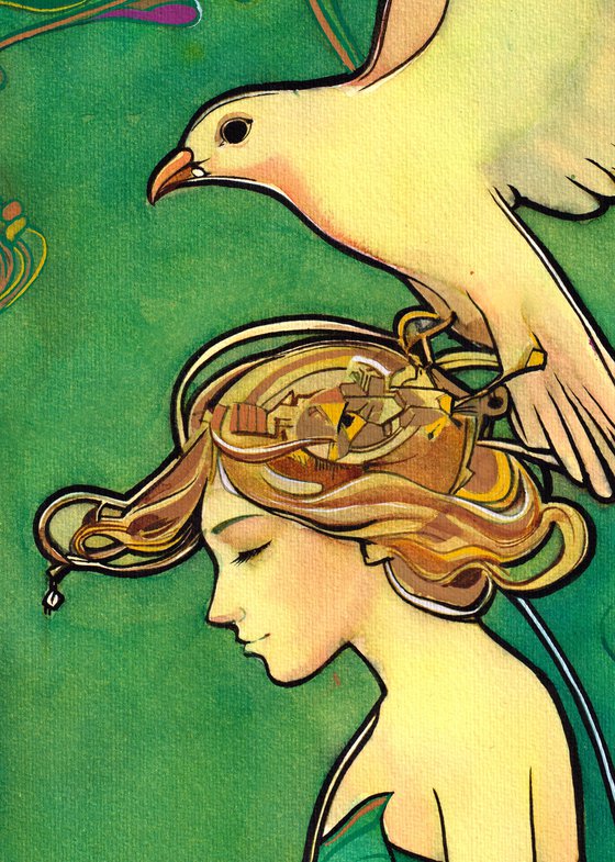 Girl with Bird
