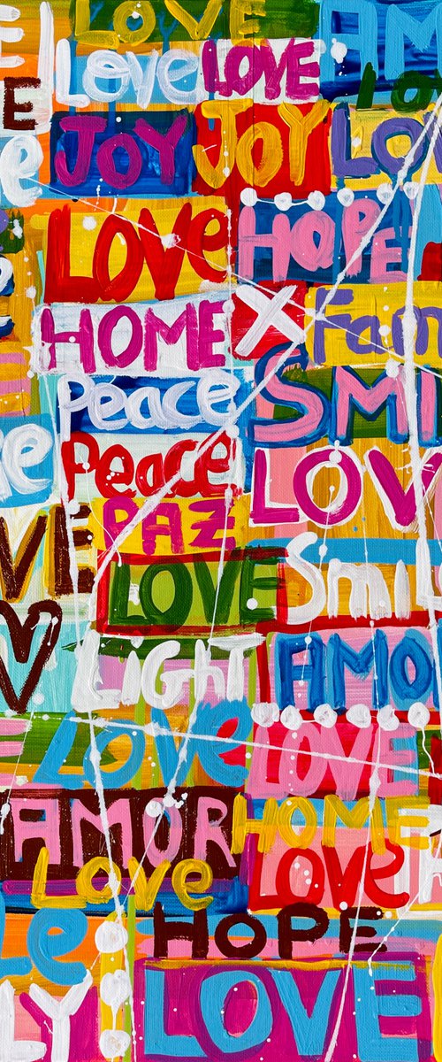 Family, Amor, Peace by Mercedes Lagunas