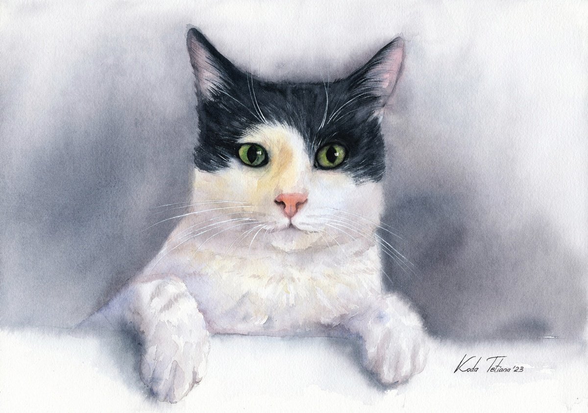 Cat portrait by Tetiana Koda