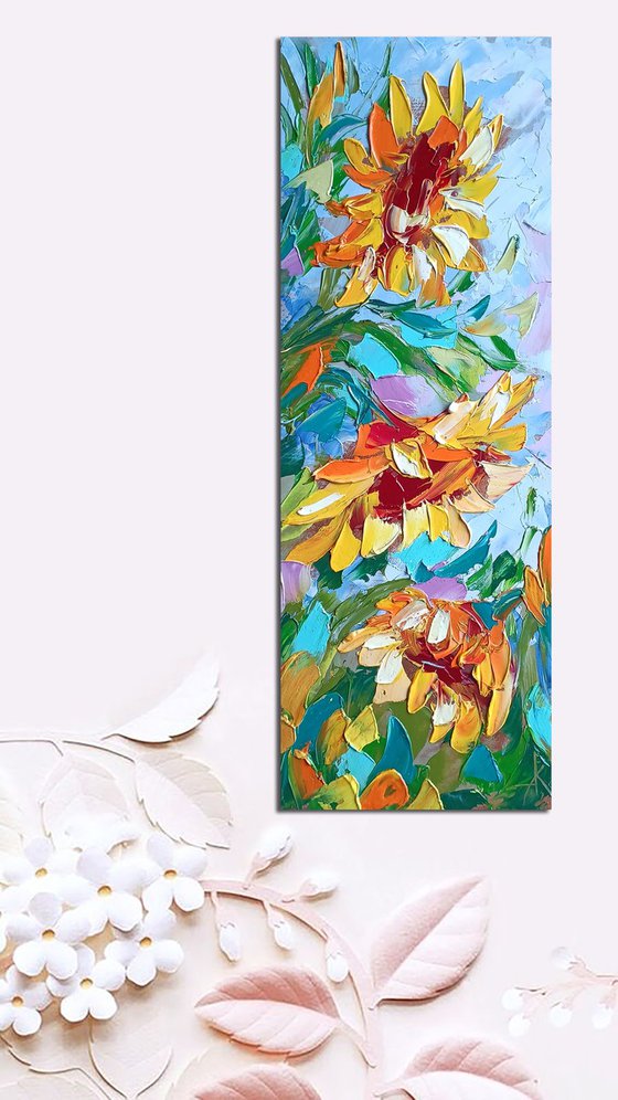 Sunflowers - painting sunflowers, oil painting, flower, sunflowers painting original, oil painting floral,art, gift, home decor