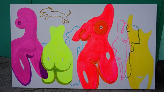 Abstract female figures (2) Painting by Anastasia Balabina