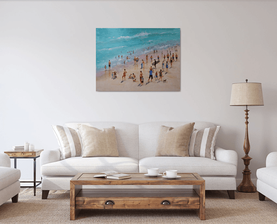 Summertime beach 40x28 in