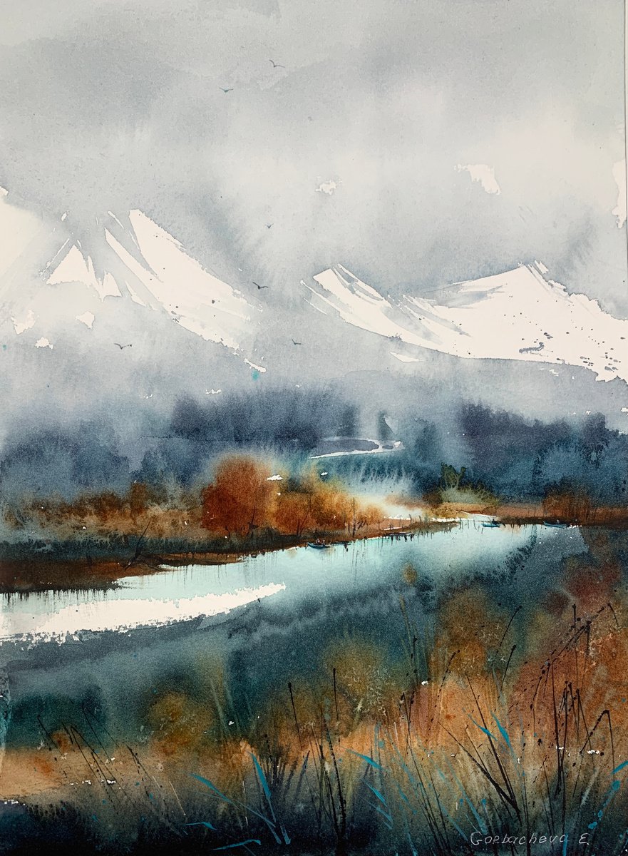 Mountain river #11 by Eugenia Gorbacheva
