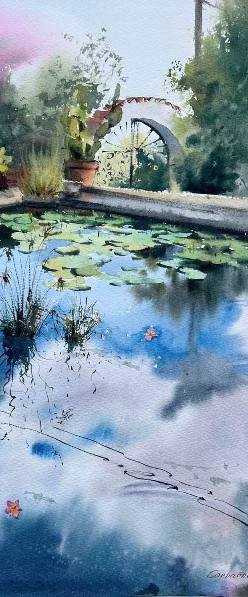 Pond with water lilies by Eugenia Gorbacheva