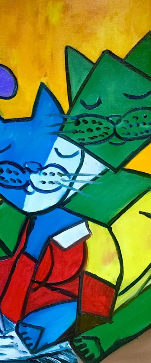 Cats Picasso by Olga Koval