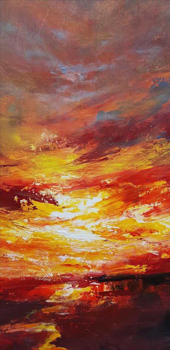 "Burning river" Large 70x100cm.....SPECIAL PRICE!!! ....