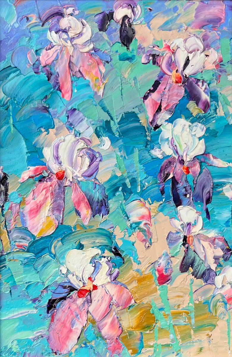 Abstract Botanical Oil Painting By Svitlana Andriichenko, 9 X 13", Awakening, Original Artwork