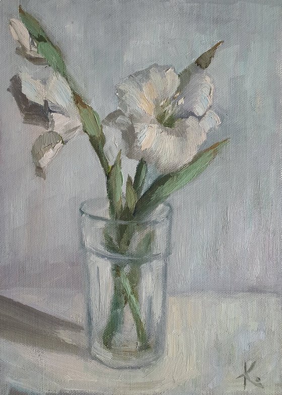 Oil painting "Gladiolus"