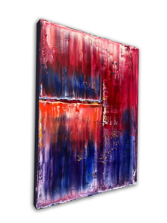 "Two Painters Walk Into A Bar" - FREE USA SHIPPING + Save As A Series - Original Large PMS Abstract Diptych Oil Paintings On Canvas - 36" x 24"