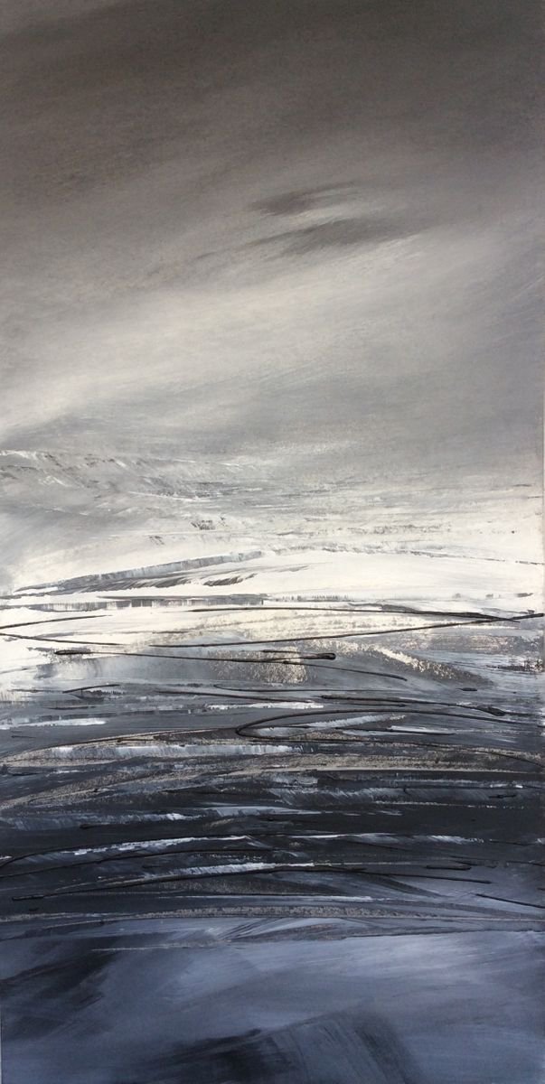 Abstract Grey Seascape by Jan Rogers