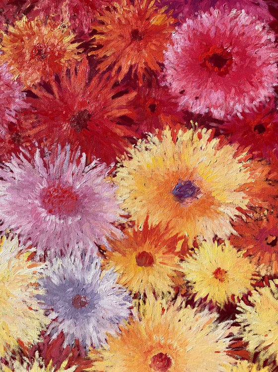 Autumn flower mosaic