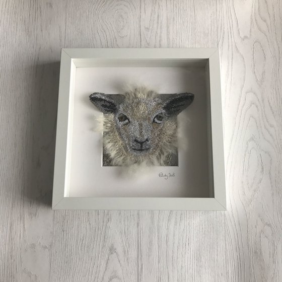 Sheep textile art