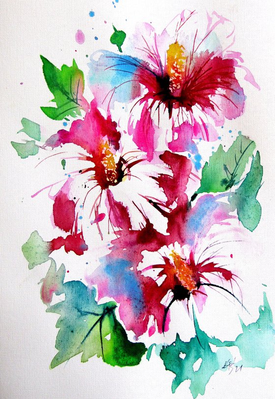 Three flowers
