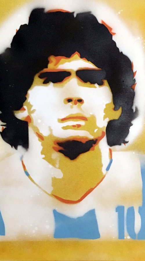 Diego (on a box canvas). by Juan Sly