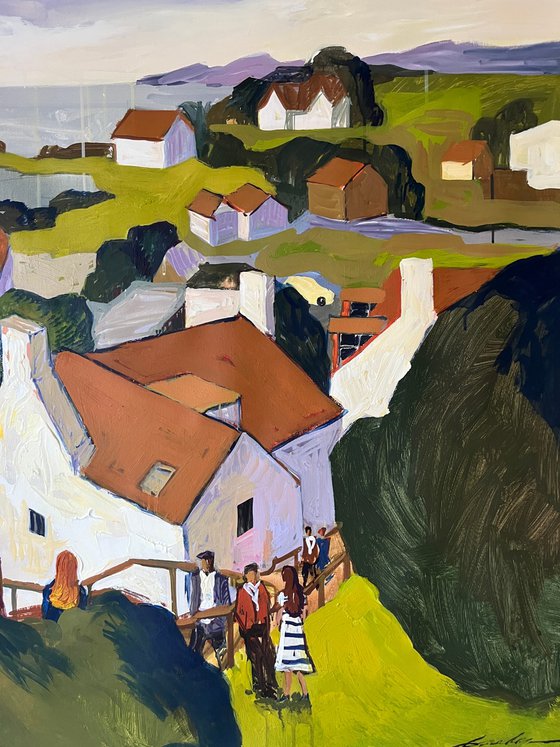 Houses Bathed in Light