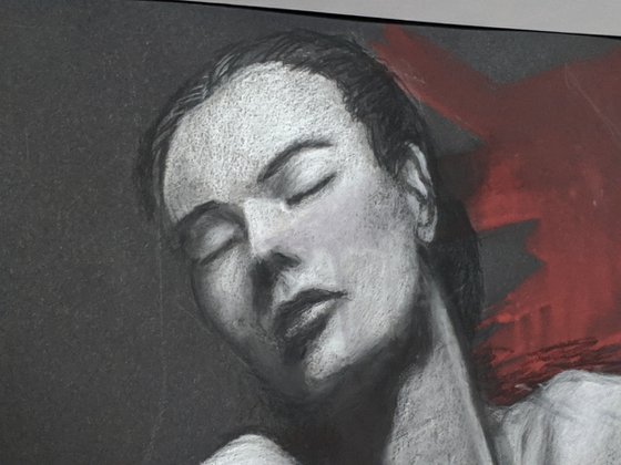 Dry Pastel Nude Study.