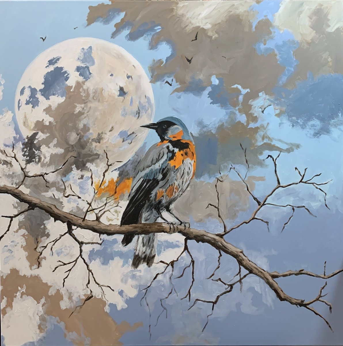 Beneath A Winter Moon. By Vita Schagen, 39 X 39, Artwork For Sale On Artfinder