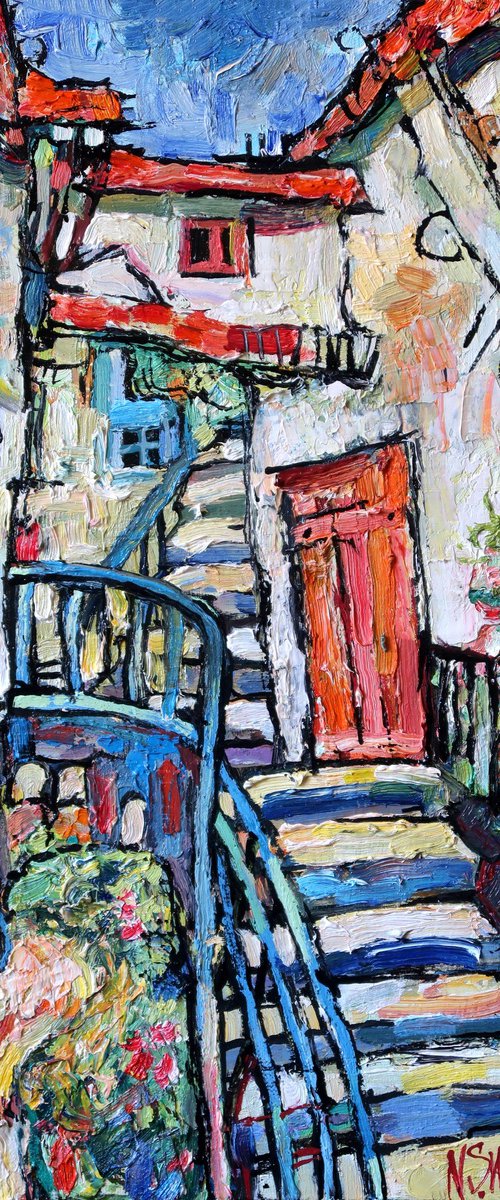 “Colorful Cudillero” by Nikifor Swiristuhin