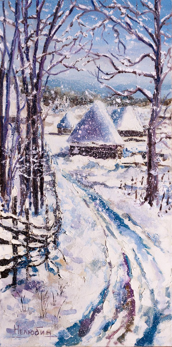 Winter landscape by Aleksandr Neliubin