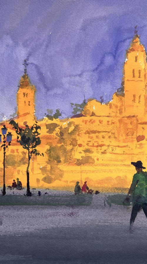 Golden Evening in Segovia by Andrii Kovalyk