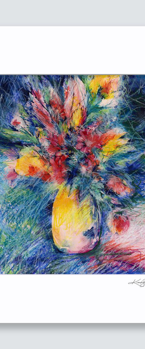 Vase Of Flowers - Mixed Media Painting by Kathy Morton Stanion by Kathy Morton Stanion