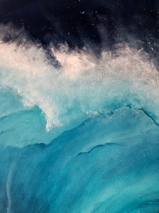 Realistic wave, 100x80 cm