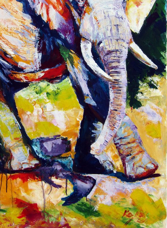 Walking majestic elephant II
