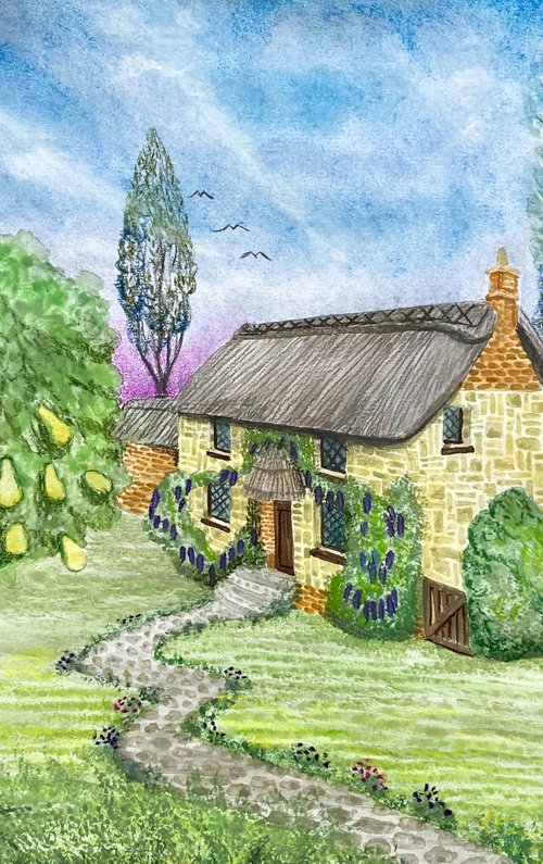 Pear Tree Cottage by Yvonne B Webb