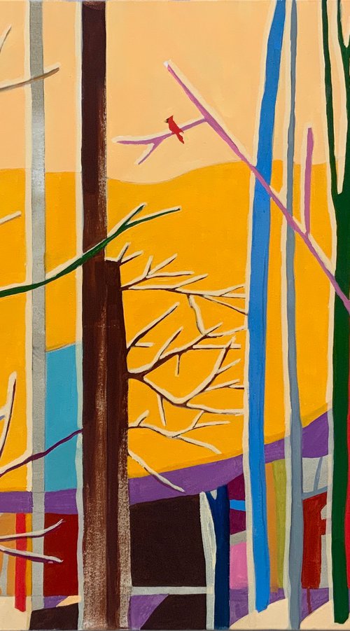 Mr. Cardinal In A Pre Dawn Glow by Steven Page Prewitt